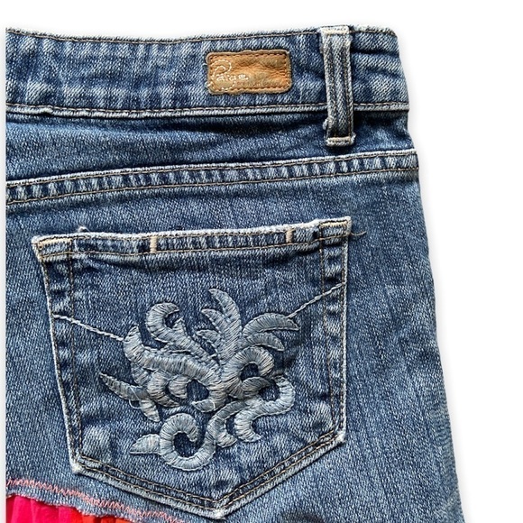 Paige Jeans Reworked Denim Skirt Hippy Boho Women’s Size 29 - Picture 8 of 10